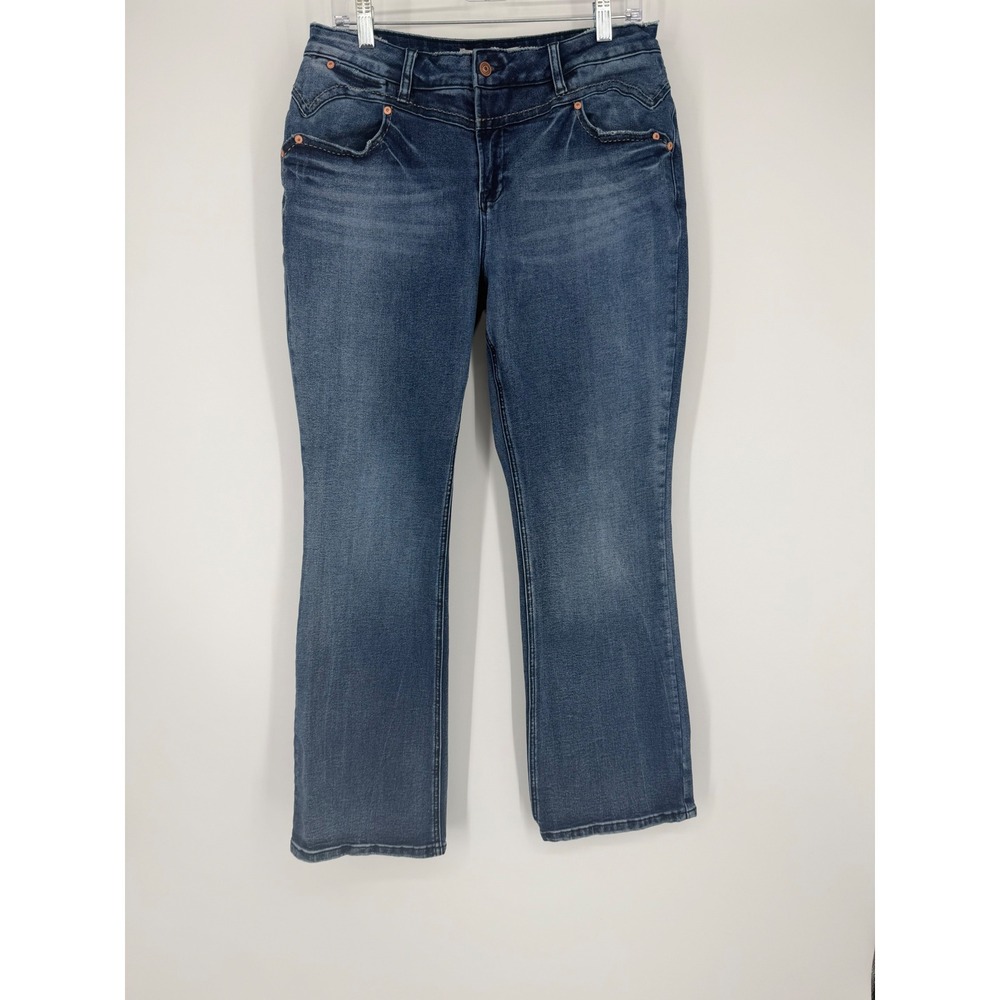 Cato Womens Est 1946 Mid Rise Bootcut Jeans 12 Classic Causal Relaxed‎ Everyday